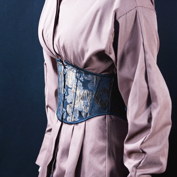Floral Renaissance Underbsut Corset, Wide Waist Corset Belt