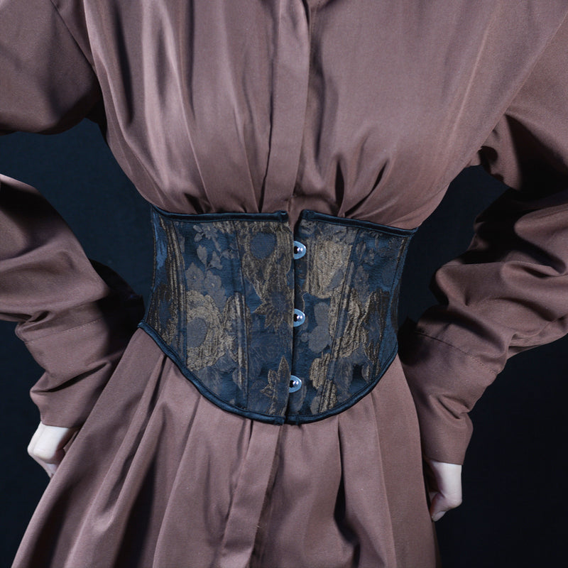 Floral Renaissance Underbsut Corset, Wide Waist Corset Belt