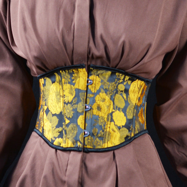 Floral Renaissance Underbsut Corset, Wide Waist Corset Belt