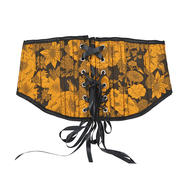 Floral Renaissance Underbsut Corset, Wide Waist Corset Belt