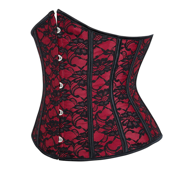 Floral Renaissance Underbust Corset, Medieval Vintage Gothic Corset,