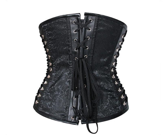 Floral Renaissance Underbust Corset Lace up, Victorian Vintage Steampunk Corset,