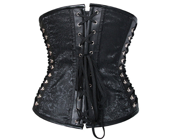Floral Renaissance Underbust Corset Lace up, Victorian Vintage Steampunk Corset,