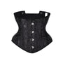 Renaissance Underbust Black Corset – Victorian Vintage Gothic Corset, Medieval Lace-Up Women's Corset