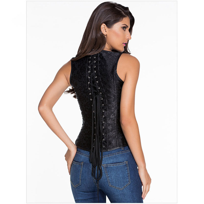 Victorian Vintage Steampunk Corset – Renaissance Overbust Gothic Corset, Unique Retro Back Lace-Up Corset
