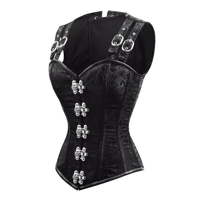 Victorian Vintage Steampunk Corset – Renaissance Overbust Gothic Corset, Unique Retro Back Lace-Up Corset