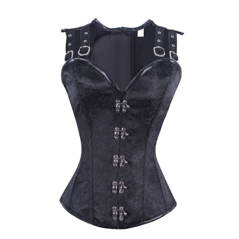 Victorian Vintage Steampunk Corset – Renaissance Overbust Gothic Corset, Unique Retro Back Lace-Up Corset