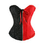 Bloom of Night - Floral Gothic Renaissance Front Zipper Corset