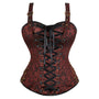 Medieval Floral Vintage Corset, Renaissance Victorian Steampunk Corset,