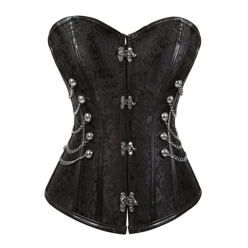Medieval Goth Bustier Corset Top, Renaissance Prom Dress Corset,Steampunk Leather Corset