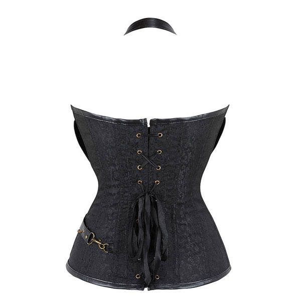 Medieval Gothic Leather Corset, Renaissance Steampunk Pirate Corset