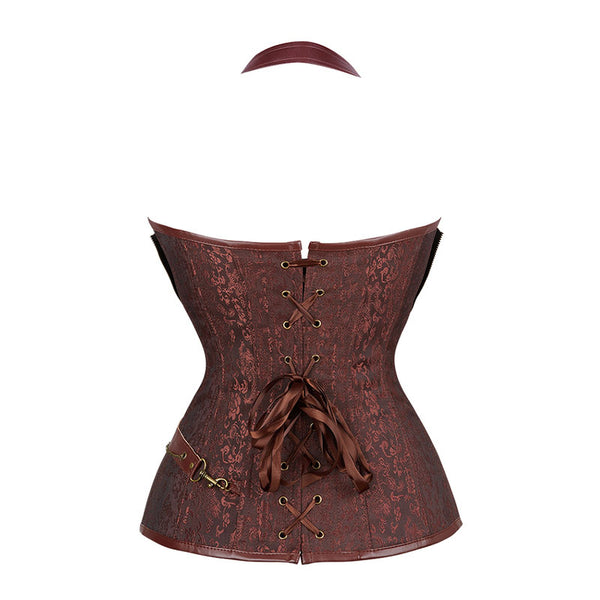 Medieval Gothic Leather Corset, Renaissance Steampunk Pirate Corset