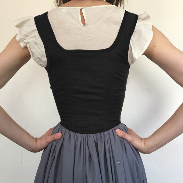 Medieval Overbust Vintage Corset, Lace up Bustier Corset Top,