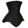 Medieval Renaissance Black Corset, Lace up Underbust Vintage Corset