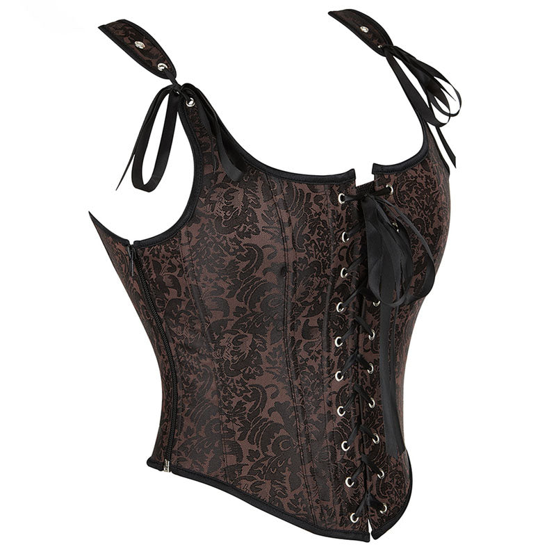 Medieval Renaissance Corset Top Ren Faire Y2k Black