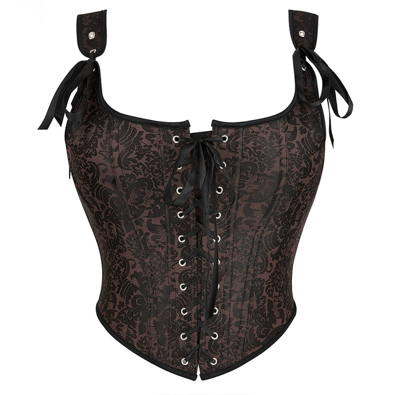 Medieval Renaissance Corset Top Ren Faire Y2k Black