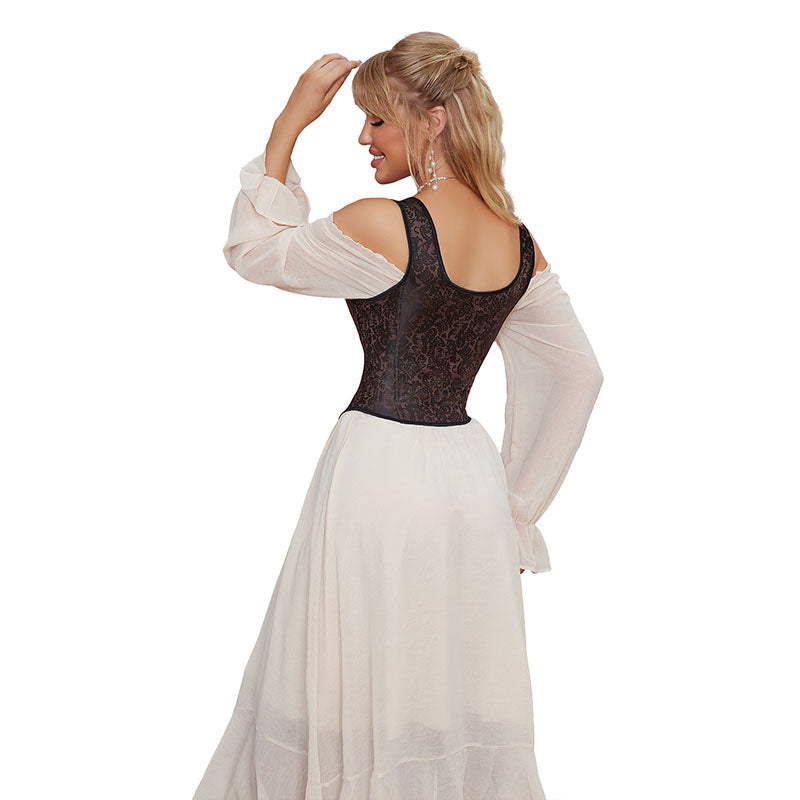 Medieval Renaissance Corset Top Ren Faire Y2k Black