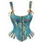 Floral Renaissance Overbust Corset Victorian Vintage, Corset Top