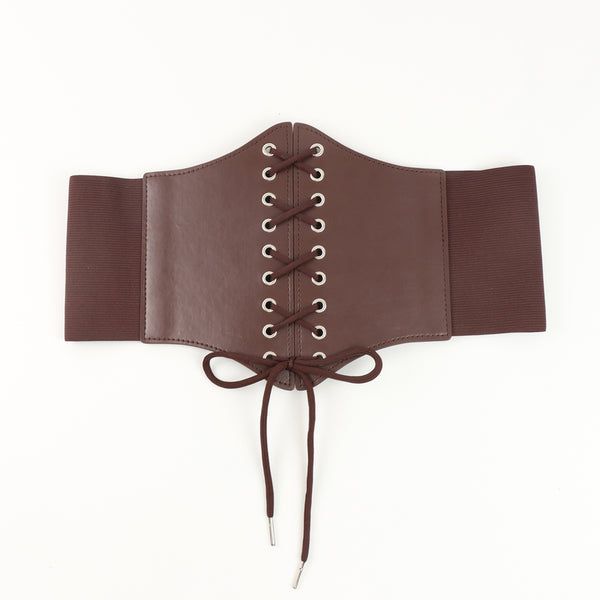 Unique Underbust Black Corset, Wide Waist Elastic Corset Belt,