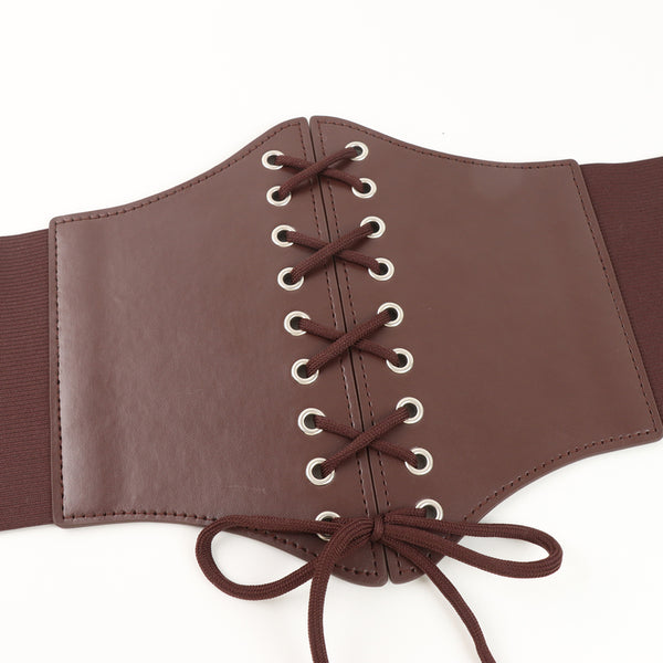 Unique Underbust Black Corset, Wide Waist Elastic Corset Belt,