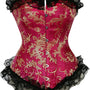 Medieval Renaissance Lace Corset, Floral Lace Plus Size Corset,
