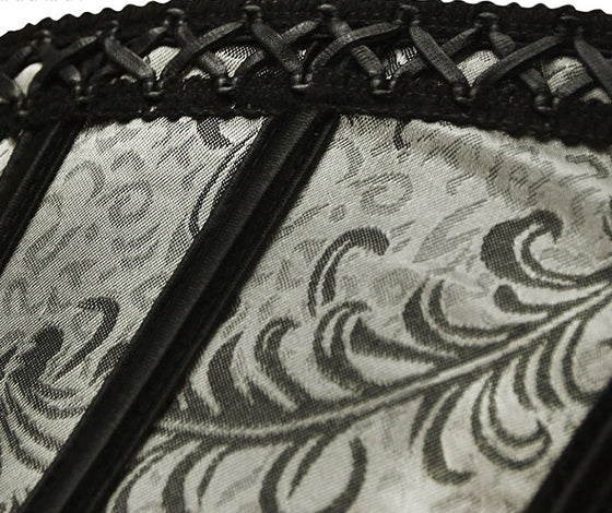 Medieval Renaissance Overbust Corset, Floral Lace up Vintage Corset,