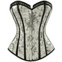Medieval Renaissance Overbust Corset, Floral Lace up Vintage Corset,