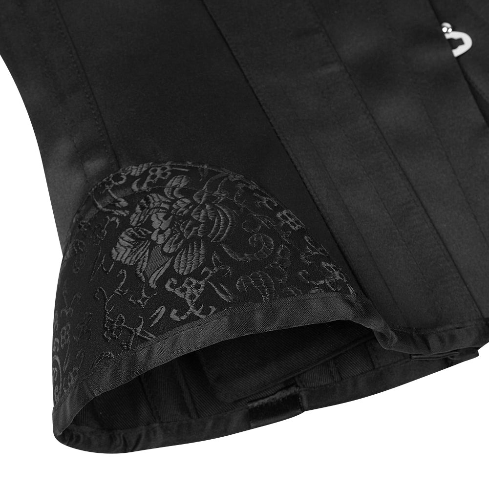 Medieval Renaissance Underbust Corset, Lace up Goth Pirate Corset,