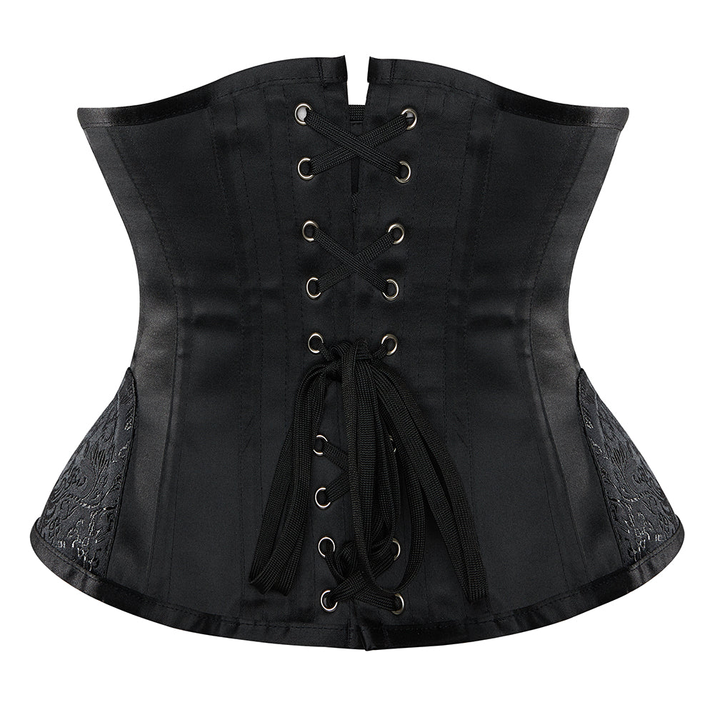 Medieval Renaissance Underbust Corset, Lace up Goth Pirate Corset,