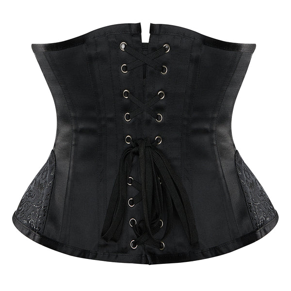 Medieval Renaissance Underbust Corset, Lace up Goth Pirate Corset,