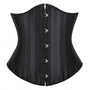 Renaissance Underbust Lace up Corset, Medieval Gothic Black Corset