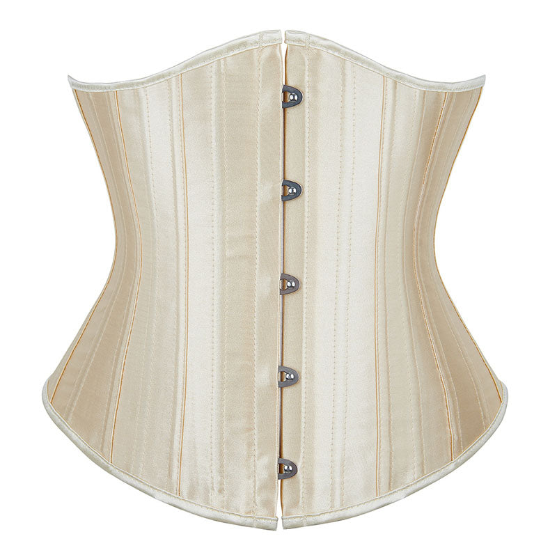 Renaissance Underbust Lace up Corset, Medieval Gothic Black Corset