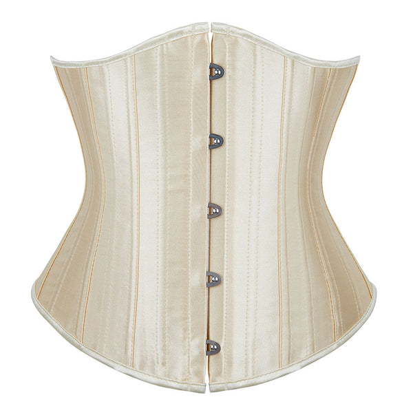 Renaissance Underbust Lace up Corset, Medieval Gothic Black Corset