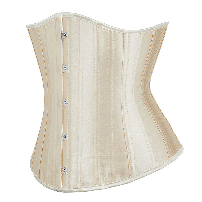 Renaissance Underbust Lace up Corset, Medieval Gothic Black Corset