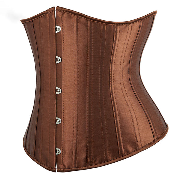 Renaissance Underbust Lace up Corset, Medieval Gothic Black Corset