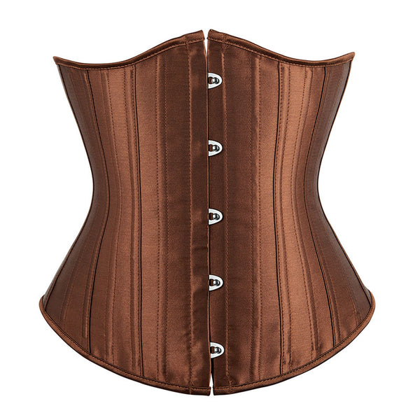 Renaissance Underbust Lace up Corset, Medieval Gothic Black Corset