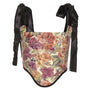 Medieval Renaissnace Overbust Corset, Fairy Floral Lace up Corset Top