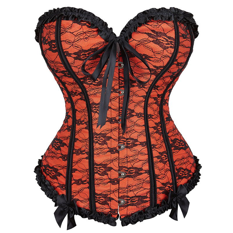 Medieval Renaissnace Overbust Corset, Vintage Victorian Lace up Corset,