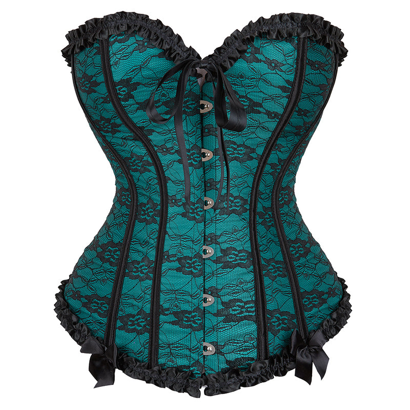 Medieval Renaissnace Overbust Corset, Vintage Victorian Lace up Corset,