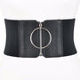 Medieval Underbust Black Corset, Renaissance Wide Waist Corset Belt,