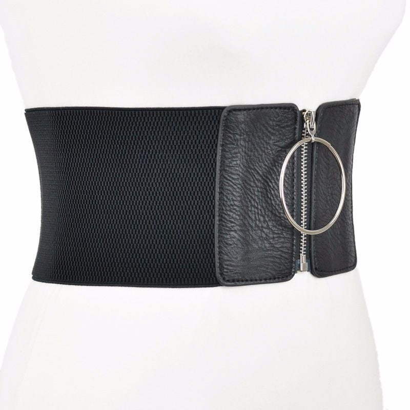 Medieval Underbust Black Corset, Renaissance Wide Waist Corset Belt,