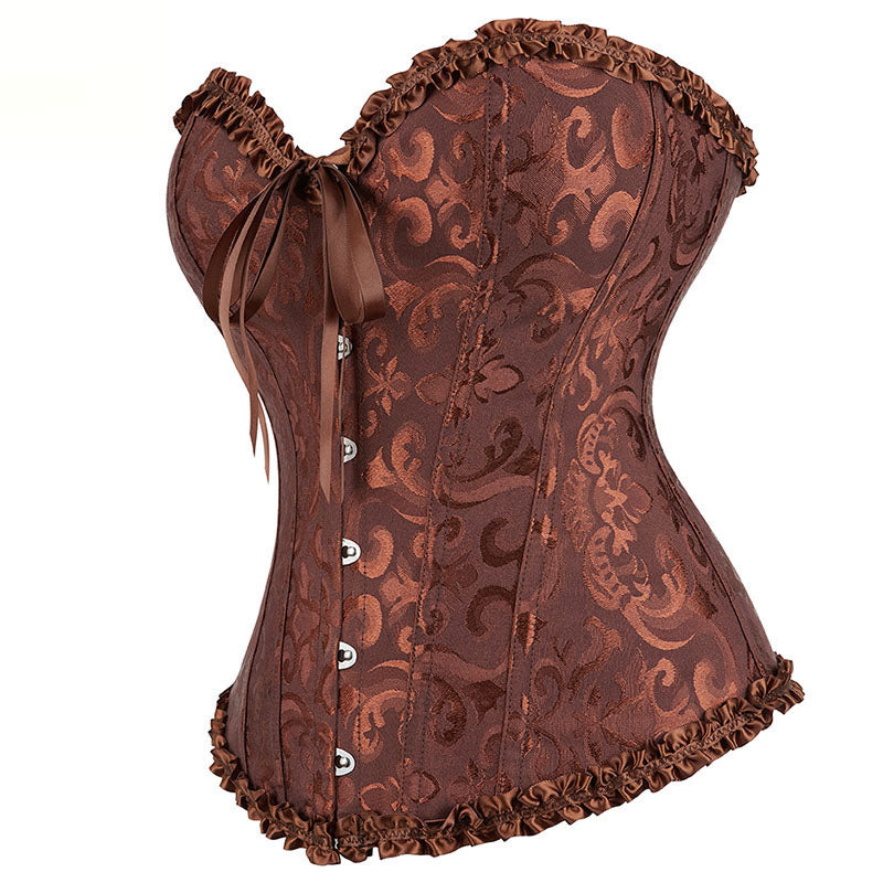 Ren Faire Floral Corset Top, Renaissance Prom Dress Corset