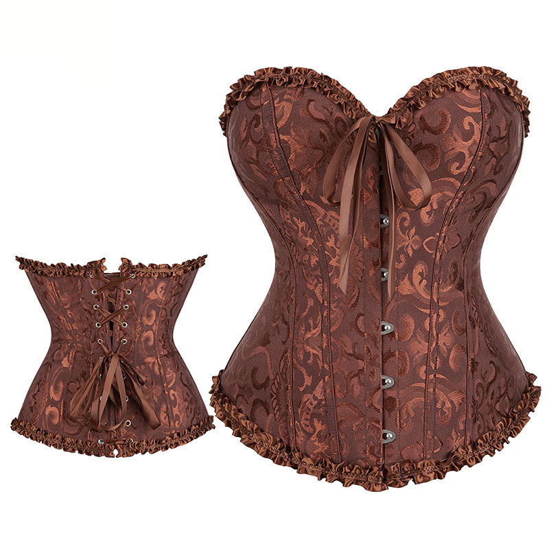 Ren Faire Floral Corset Top, Renaissance Prom Dress Corset