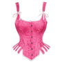 Ren Faire Vintage Corset Top, Steampunk Overbust Corset