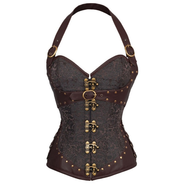Ren Faire Vintage Leather Corset, Renaissance Pirate Corset