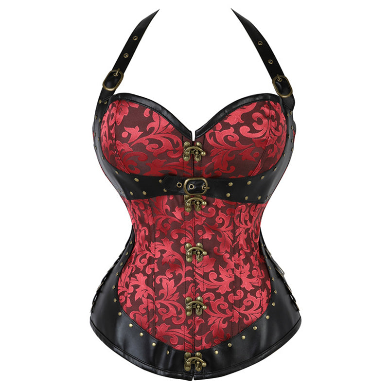 Ren Faire Vintage Leather Corset, Renaissance Pirate Corset