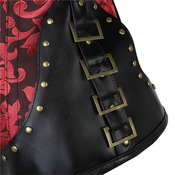 Ren Faire Vintage Leather Corset, Renaissance Pirate Corset