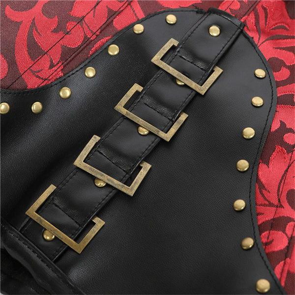 Ren Faire Vintage Leather Corset, Renaissance Pirate Corset