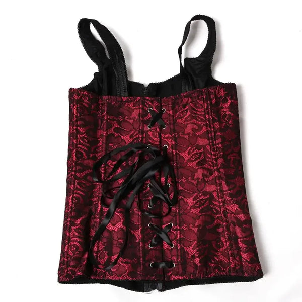 Renaissance Fair Pirate Goth Corset, Vintage Bustier Medieval Corset Top