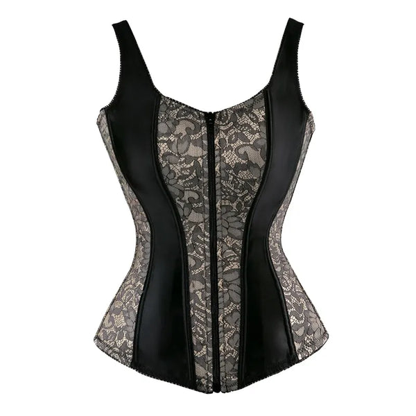 Renaissance Fair Pirate Goth Corset, Vintage Bustier Medieval Corset Top